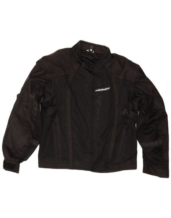 Vintage Herren Racer Jacke UK 48 4XL Schwarz