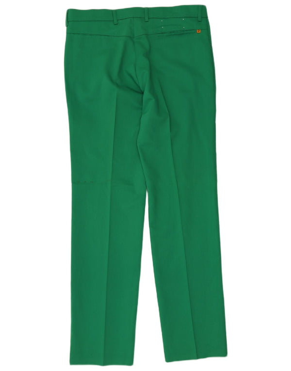 Farah Damen Gerade Freizeithose W36 L34 Grün Polyester