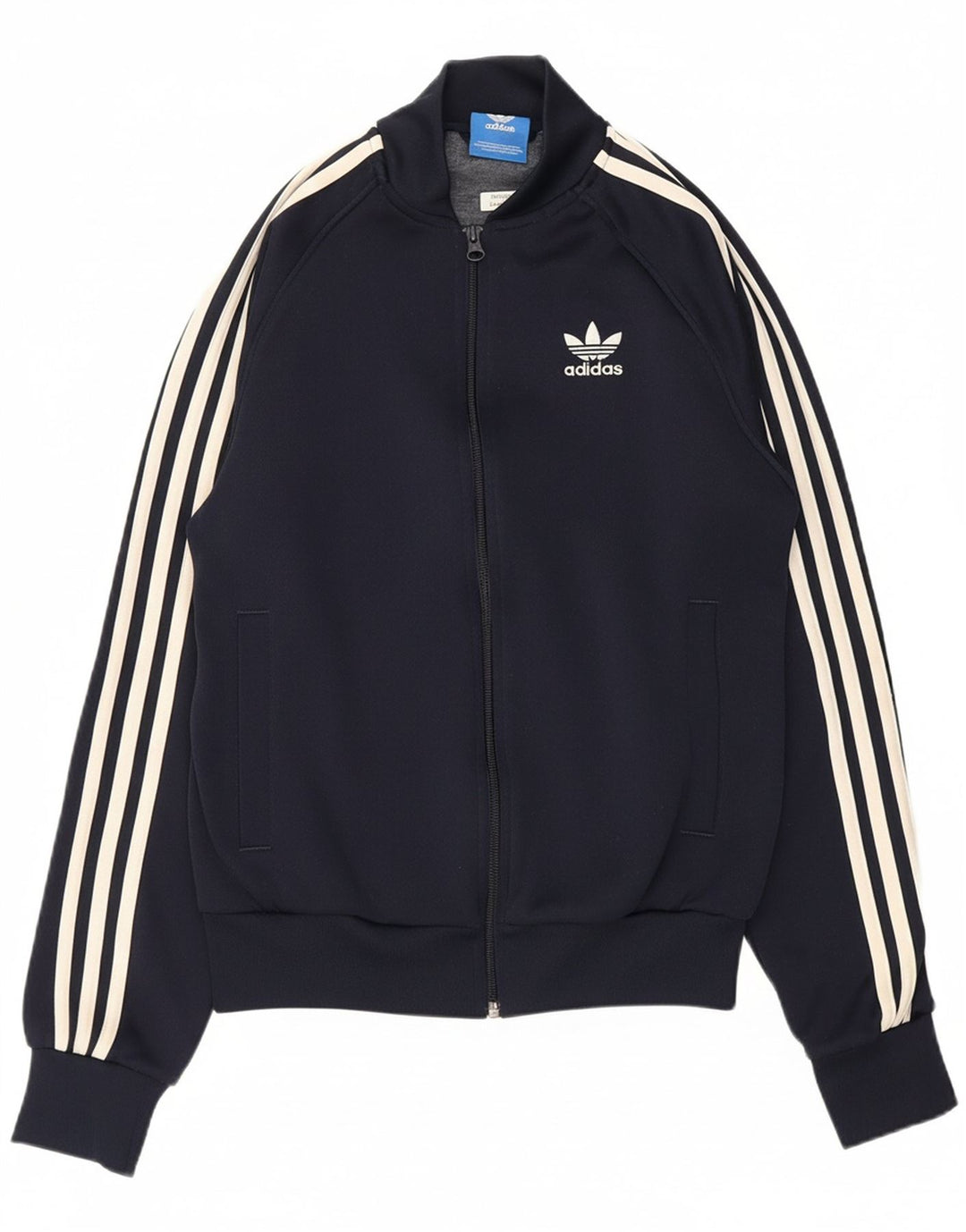 ADIDAS Mens Tracksuit Top Jacket Small Navy Blue Polyester