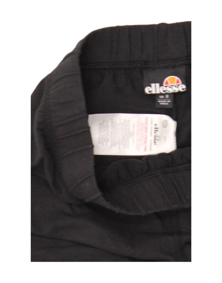 Ellesse Womens Graphic Leggings UK 8 Small Black Cotton