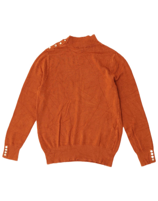 Coast Womens Turtle Neck Jumper Sweater UK 12 Medium Brown Viscose