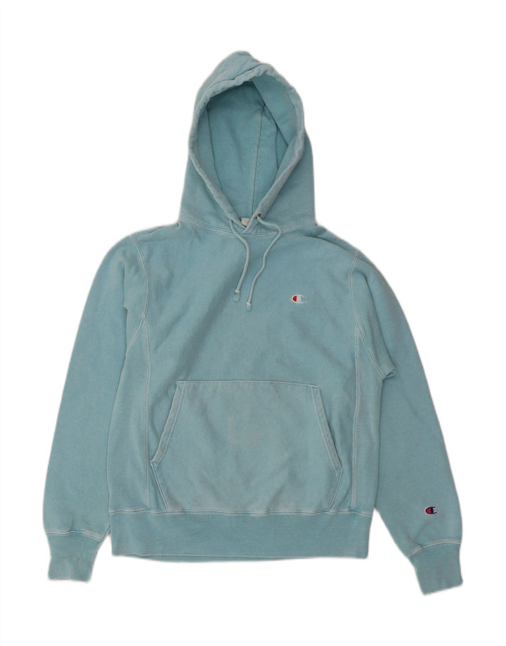 CHAMPION Mens Hoodie Jumper Small Turquoise Cotton Vintage Champion and Second-Hand Champion from Messina Hembry 