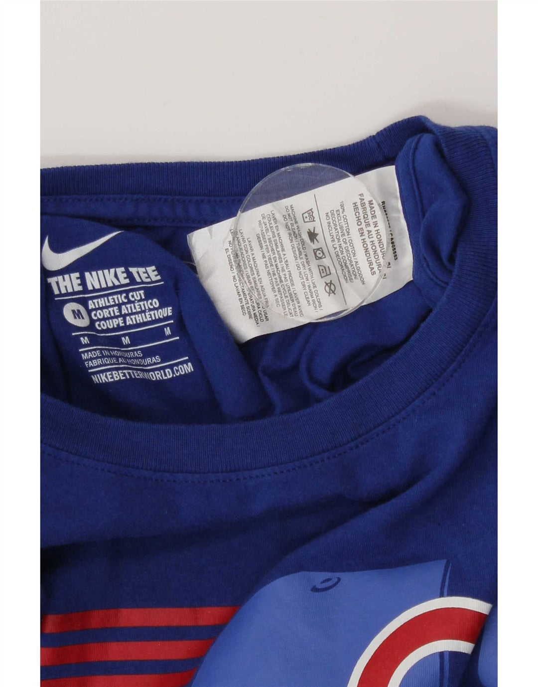 Nike Mens Chicago Cubs Graphic T-Shirt Top Medium Blue Cotton