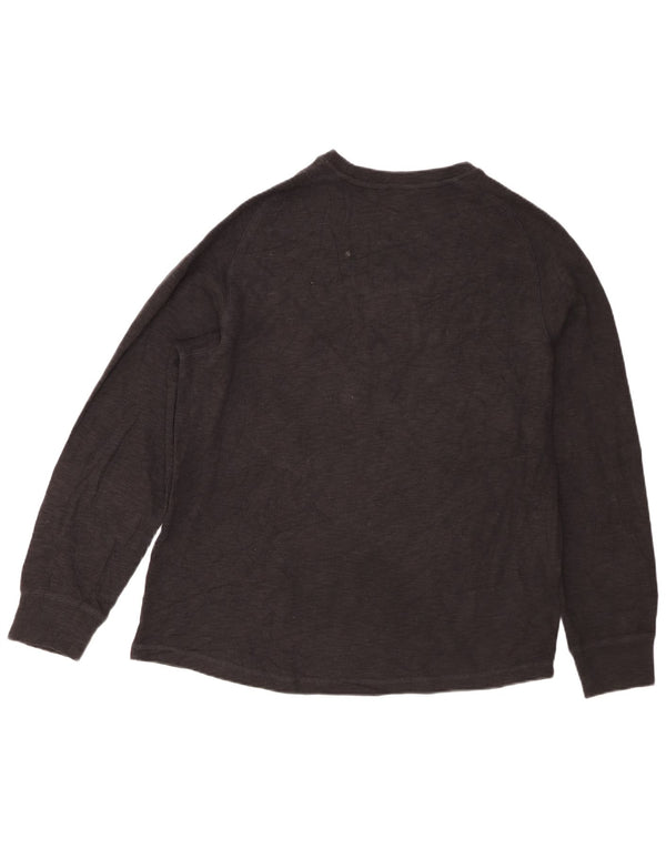 Eddie Bauer Herren Top Langarm XL Schwarz Baumwolle