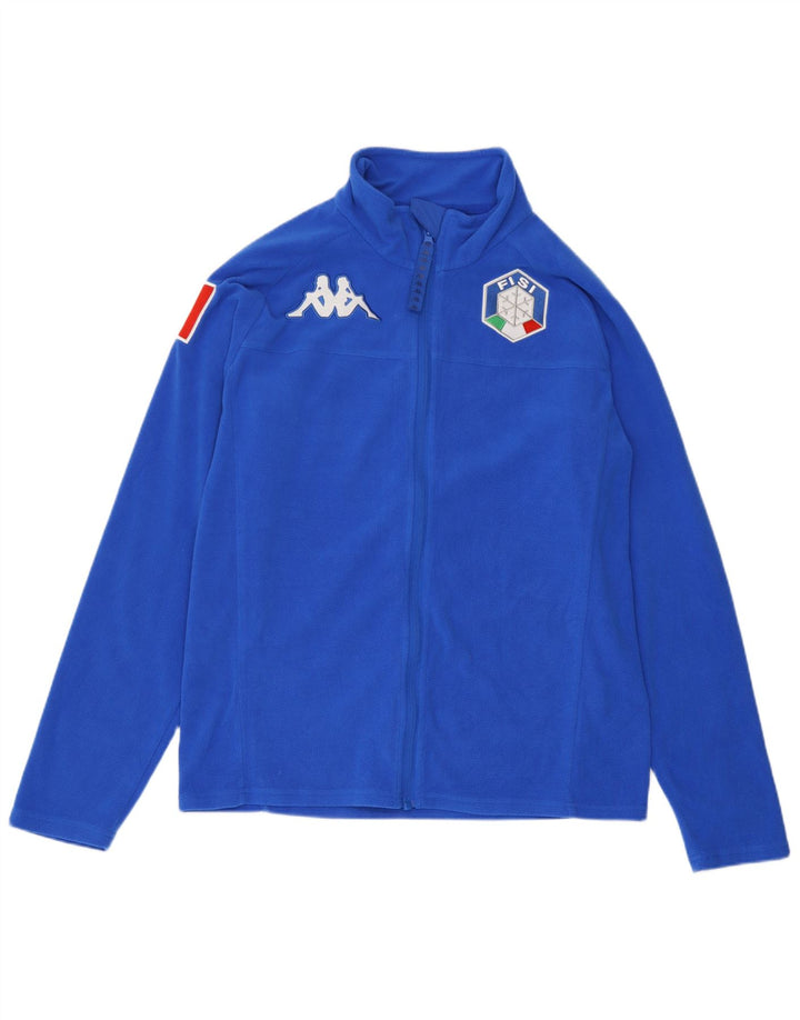 Kappa Womens Gara Graphic Fleece Jacket UK 16 Large Blue Polyester