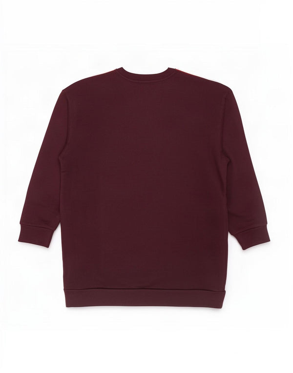 Abito maglione felpa oversize da donna Adidas UK 12 Bordeaux medio