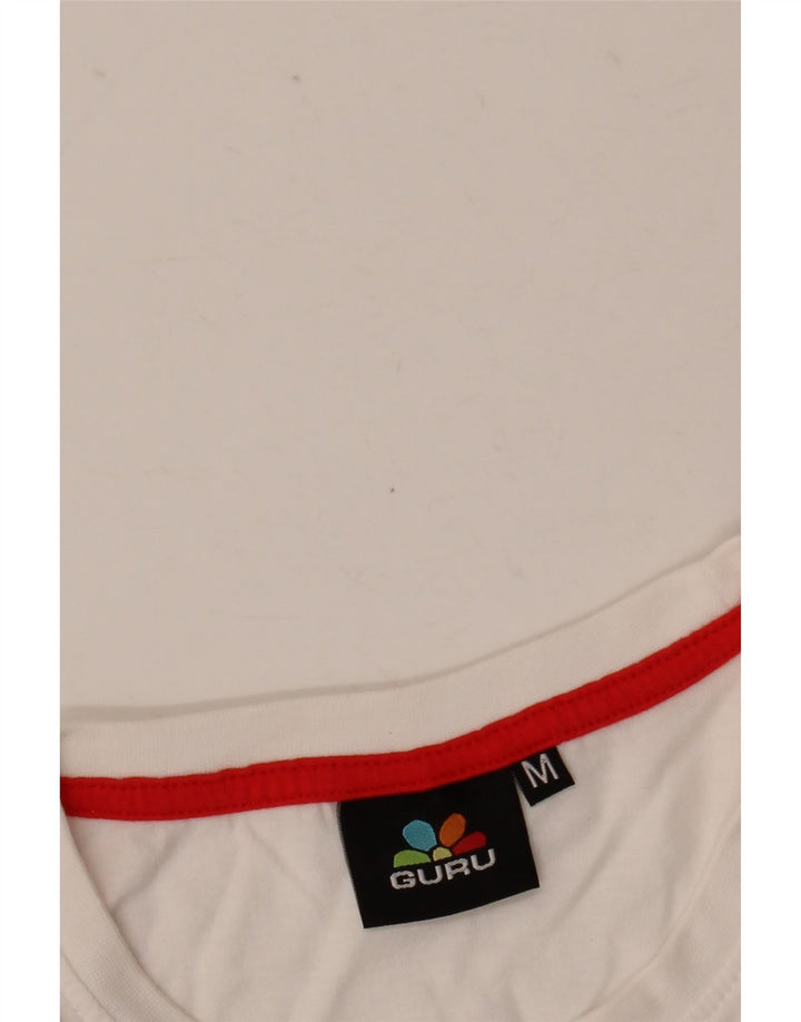 Guru Mens Graphic Vest Top Medium White