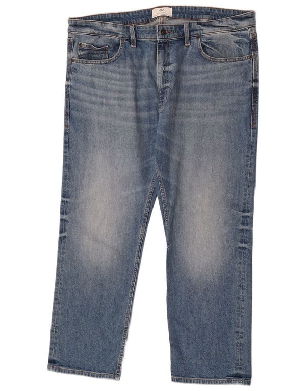 Marks & Spencer Mens Straight Jeans W40 L29 Blue Cotton