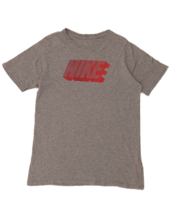 T-shirt grafica Nike per ragazze, 13-14 anni, XL, cotone mélange grigio