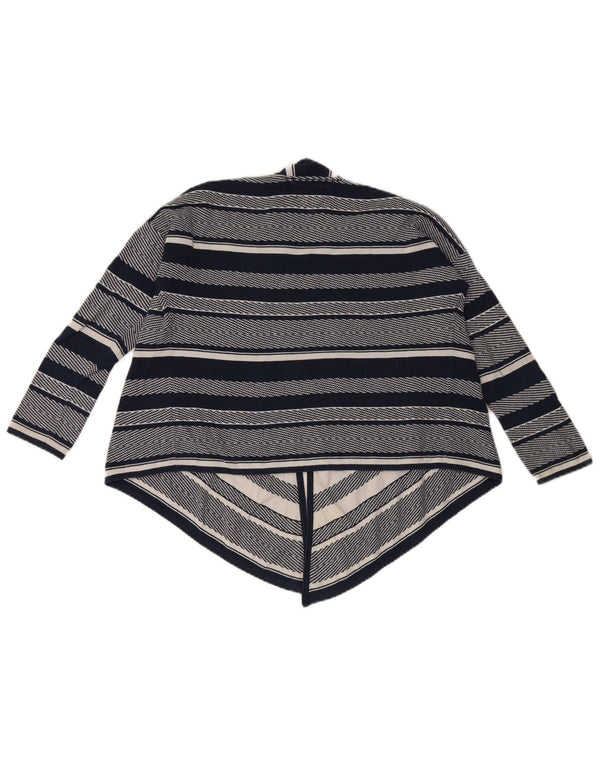 Tommy Hilfiger Girls Open Cardigan Sweater 9-10 År Marineblå Geometrisk
