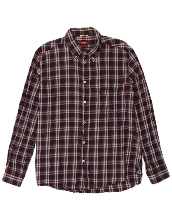 Carrera Mens Regular Fit Flannel Shirt Large Multicoloured Check Cotton