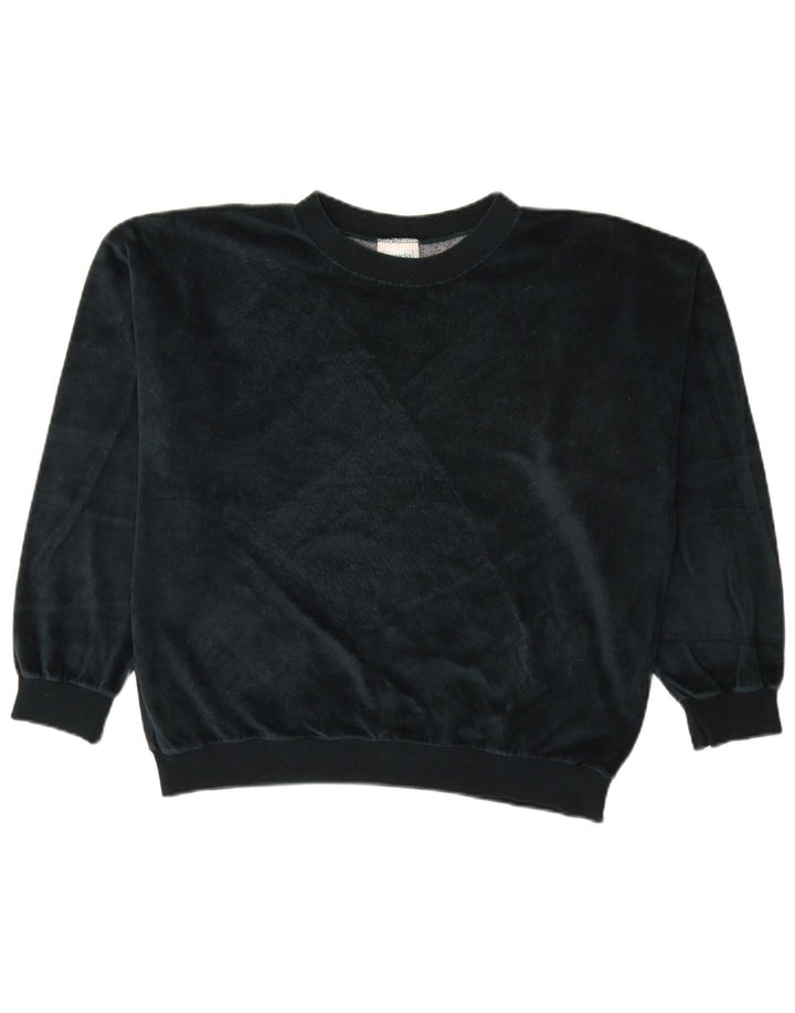 CANDA Womens Oversized Sweatshirt Jumper UK 10 Small Green Cotton