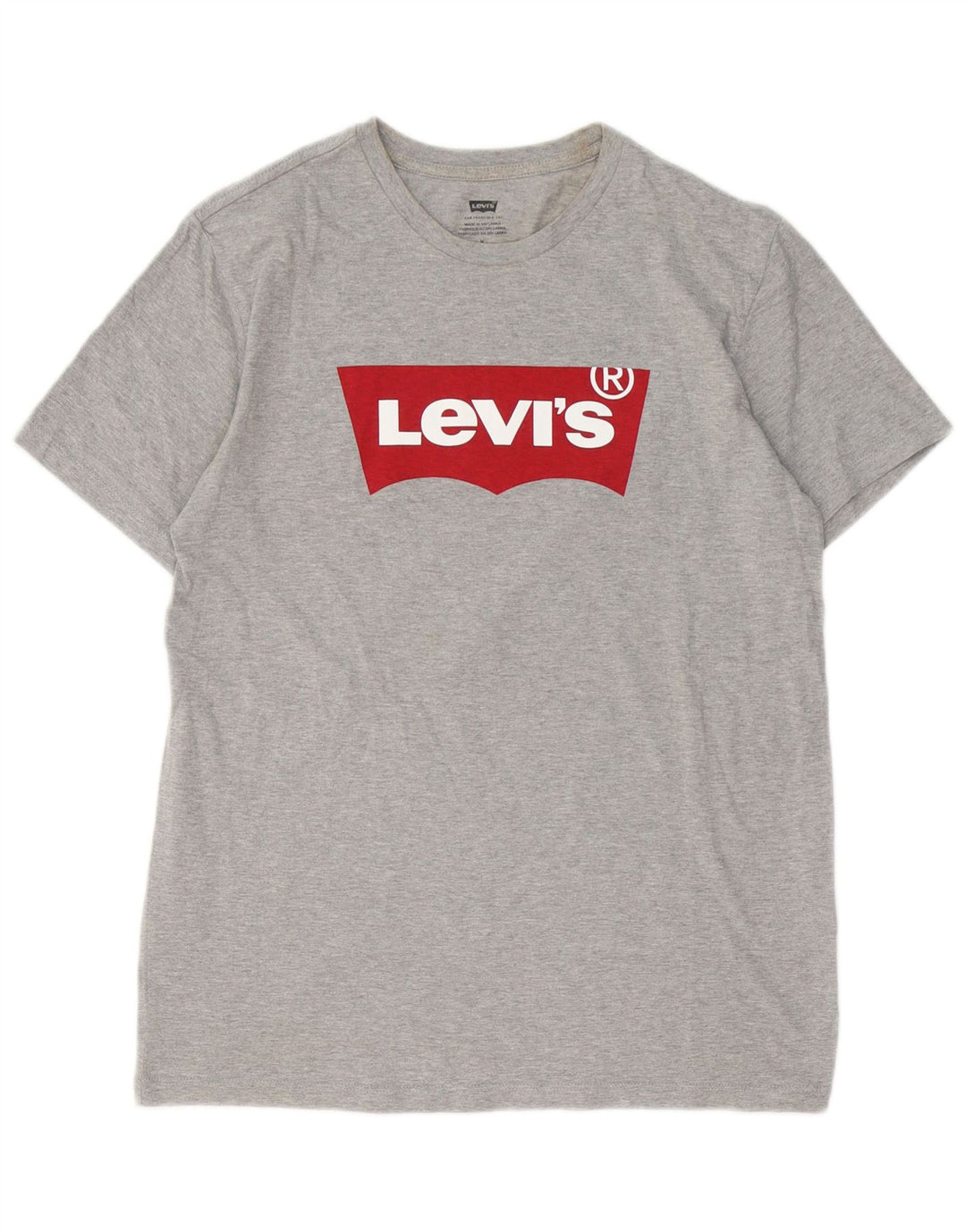 T-shirt grafica da uomo Levi's Top in cotone mélange grigio medio