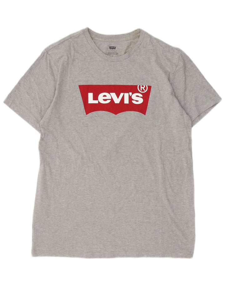 T-shirt grafica da uomo Levi's Top in cotone mélange grigio medio