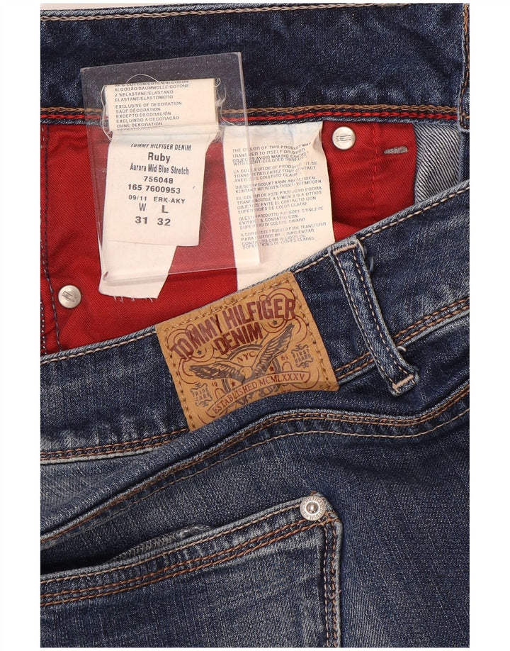 Tommy Hilfiger Dame Ruby Straight Jeans W31 L32 Blå Bomuld