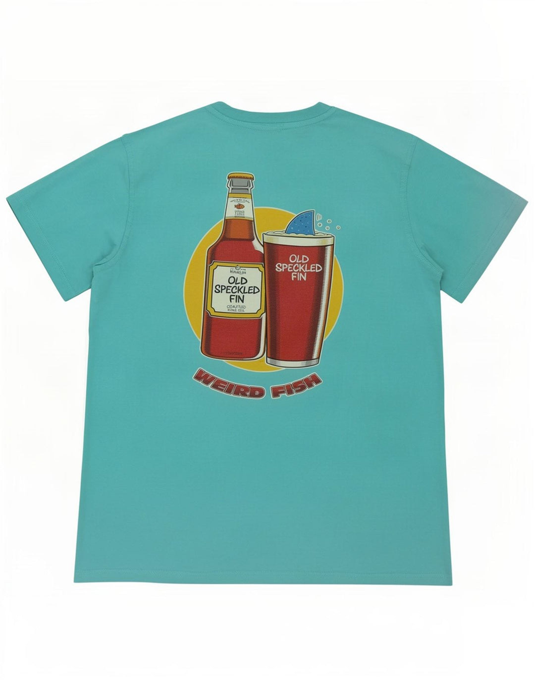 Ανδρικό μπλουζάκι Weird Fish Graphic T-Shirt Top Medium Turquoise Cotton