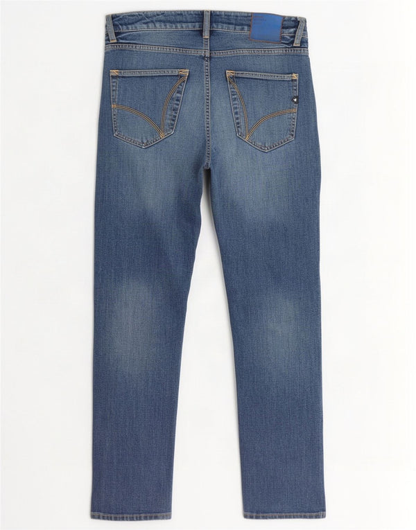 Adidas Jean droit vieilli W27 L31 en coton bleu pour homme