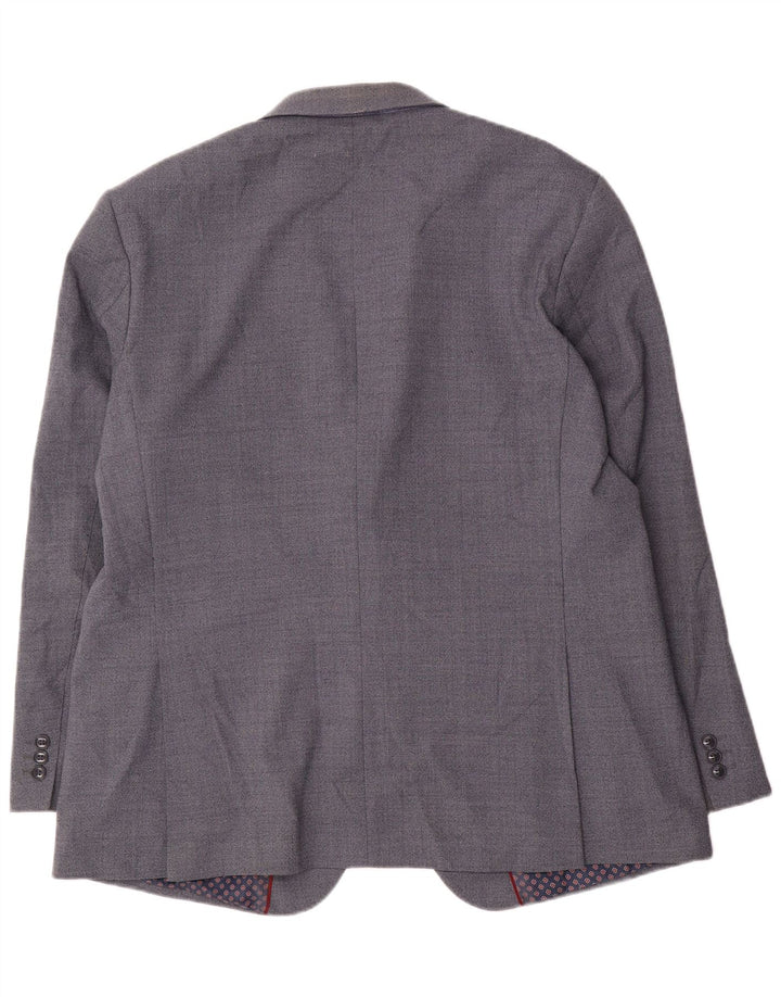 Marks & Spencer Mens 2 Button Regular Fit Blazer Jacket UK 46 XL Navy Blue
