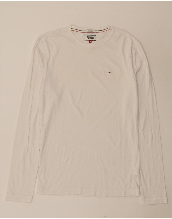 Tommy Hilfiger Mens Slim Fit Top Long Sleeve Medium White Cotton