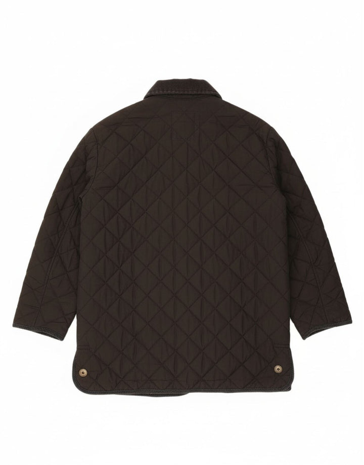 Giacca trapuntata vintage da donna IT 48 XL in cotone nero