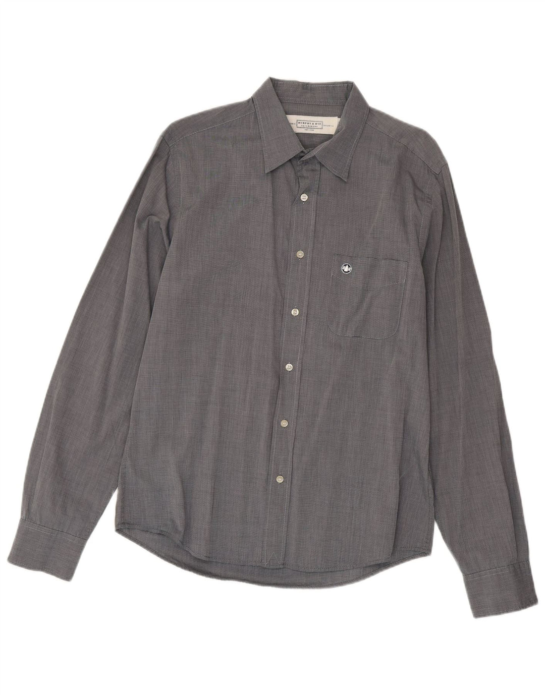 Murphy & Nye Mens Slim Fit Shirt Large Grey