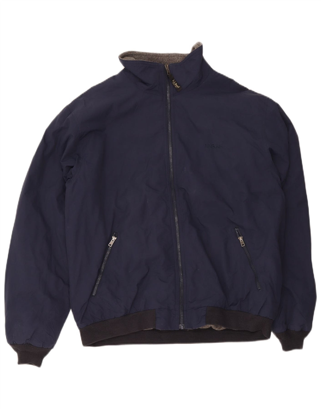 Męska kurtka bomber L.L.Bean UK 40, duża granatowa, poliester