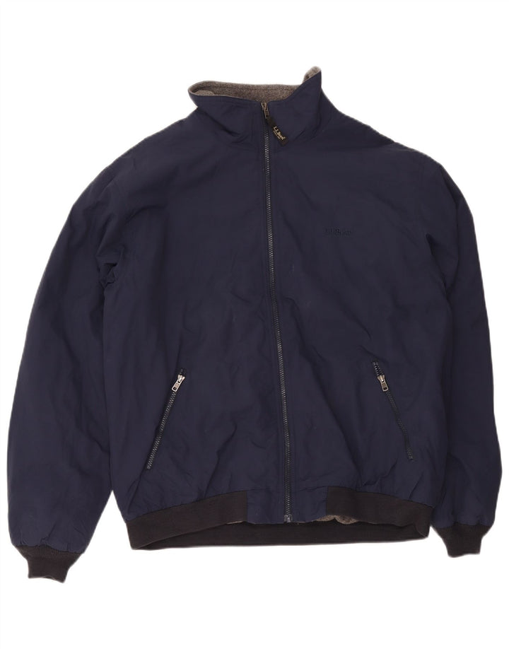 Męska kurtka bomber L.L.Bean UK 40, duża granatowa, poliester