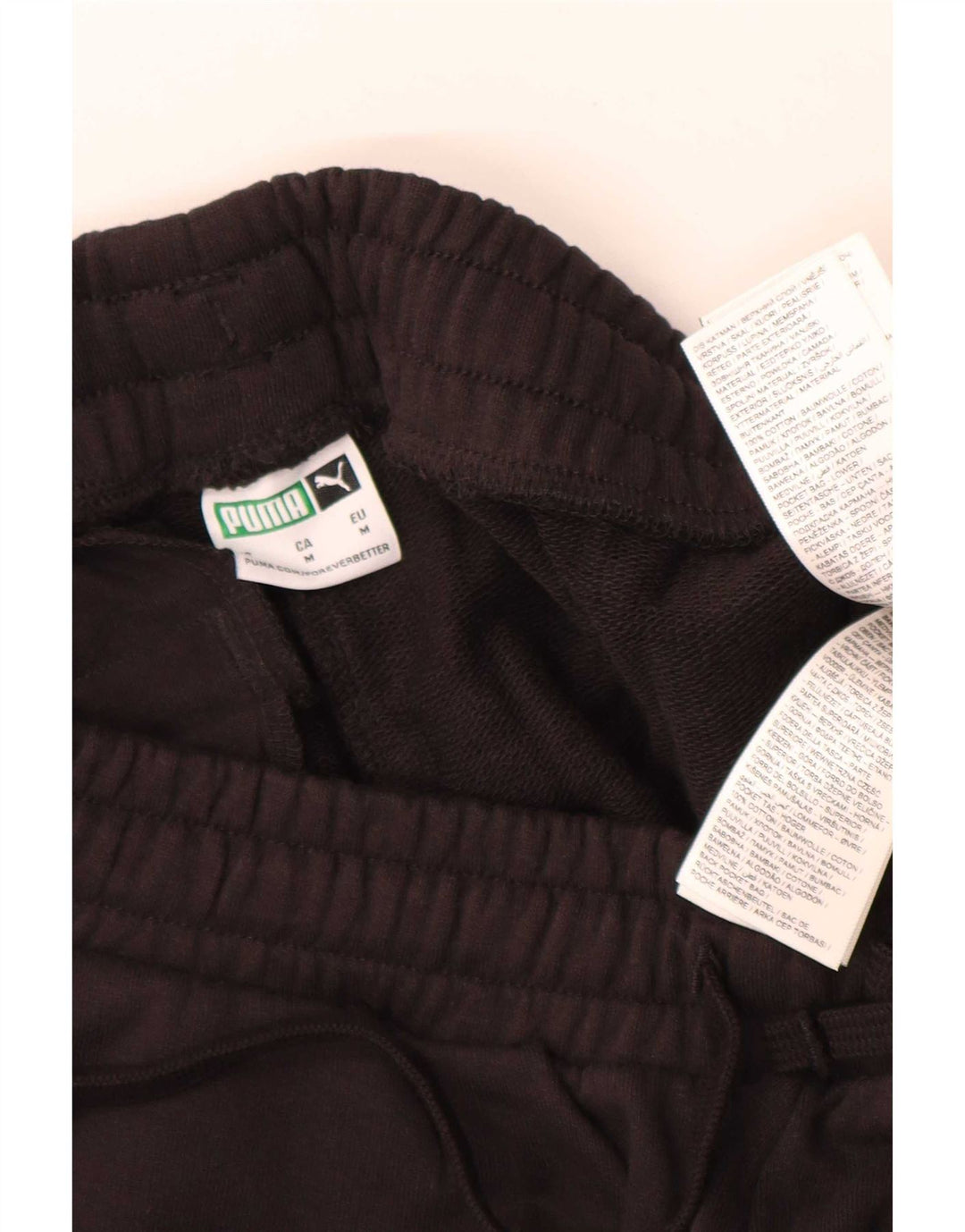 Puma Womens Tracksuit Trousers UK 14 Medium Black Cotton