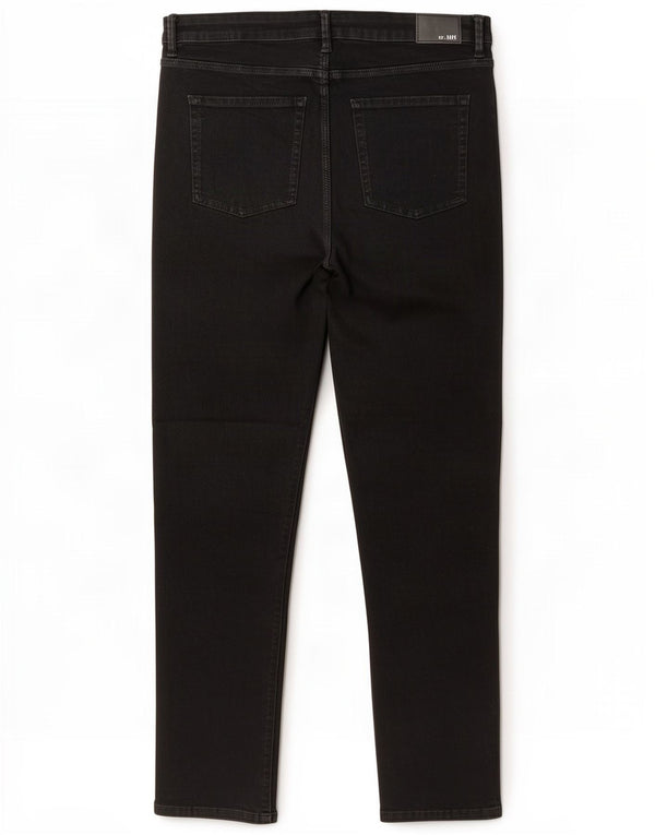 Marks & Spencer Womens Sienna Regular Straight Jeans UK 18 XL W36 L30 Black