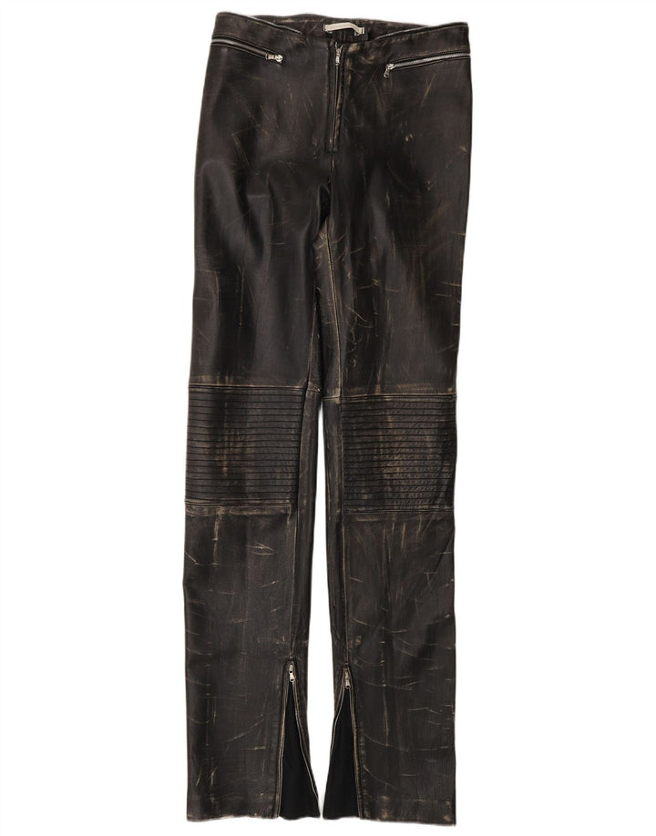 Rufffo Research Womens Biker Trousers W28 L34 Black Flecked