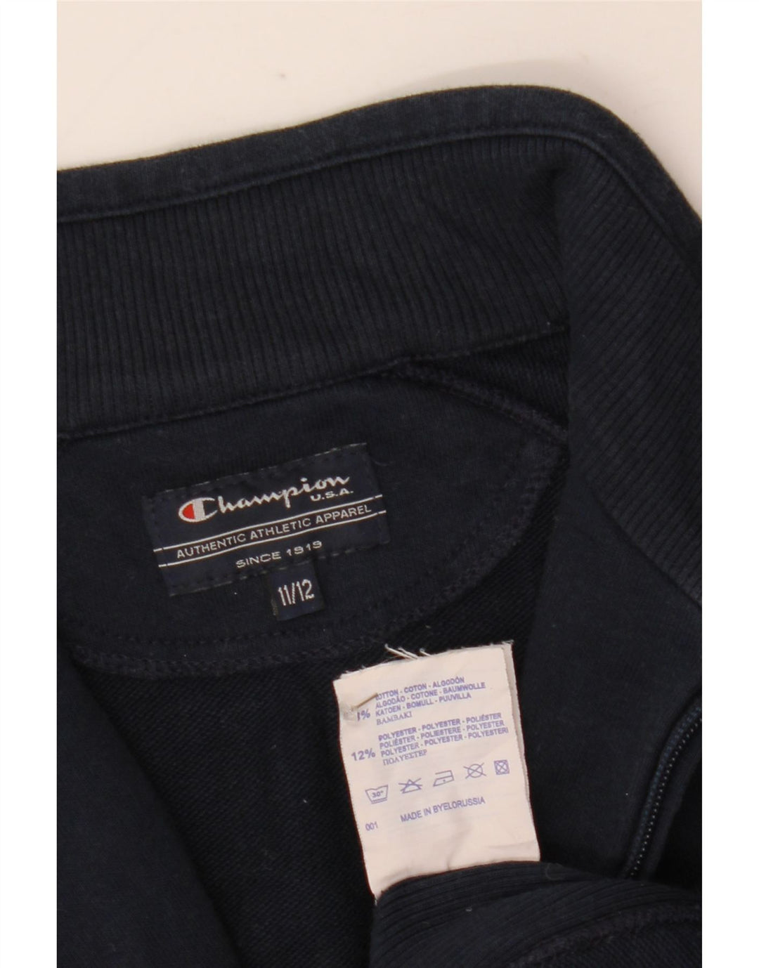 Champion Boys Tracksuit Top Jacket 11-12 Years Navy Blue Cotton