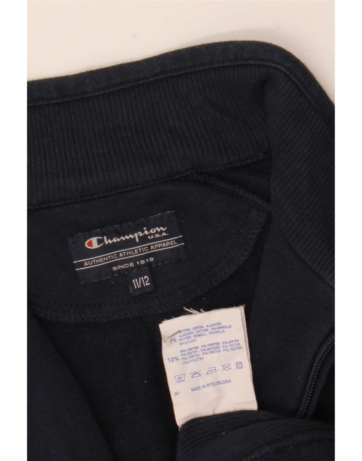 Champion Boys Tracksuit Top Jacket 11-12 Years Navy Blue Cotton