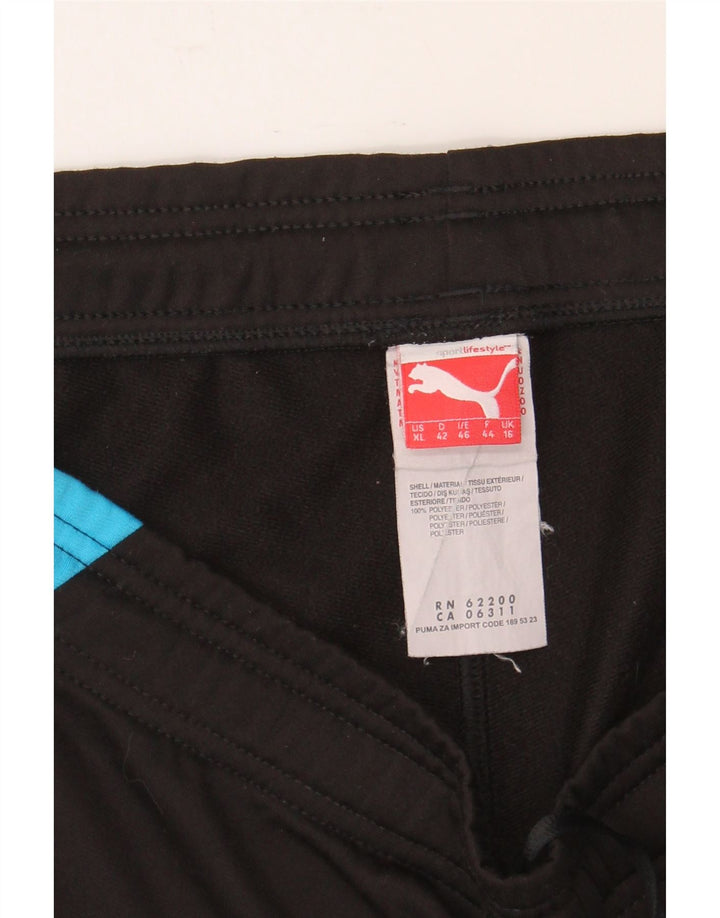 PUMA Womens Tracksuit Trousers UK 16 Large Black Colourblock Polyester Vintage Puma and Second-Hand Puma from Messina Hembry 