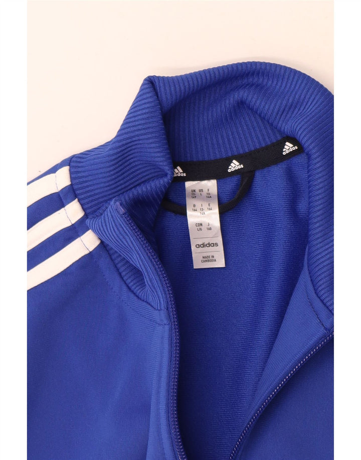 Adidas Veste de Survêtement Garçon 13-14 Ans Bleu Colorblock Polyester