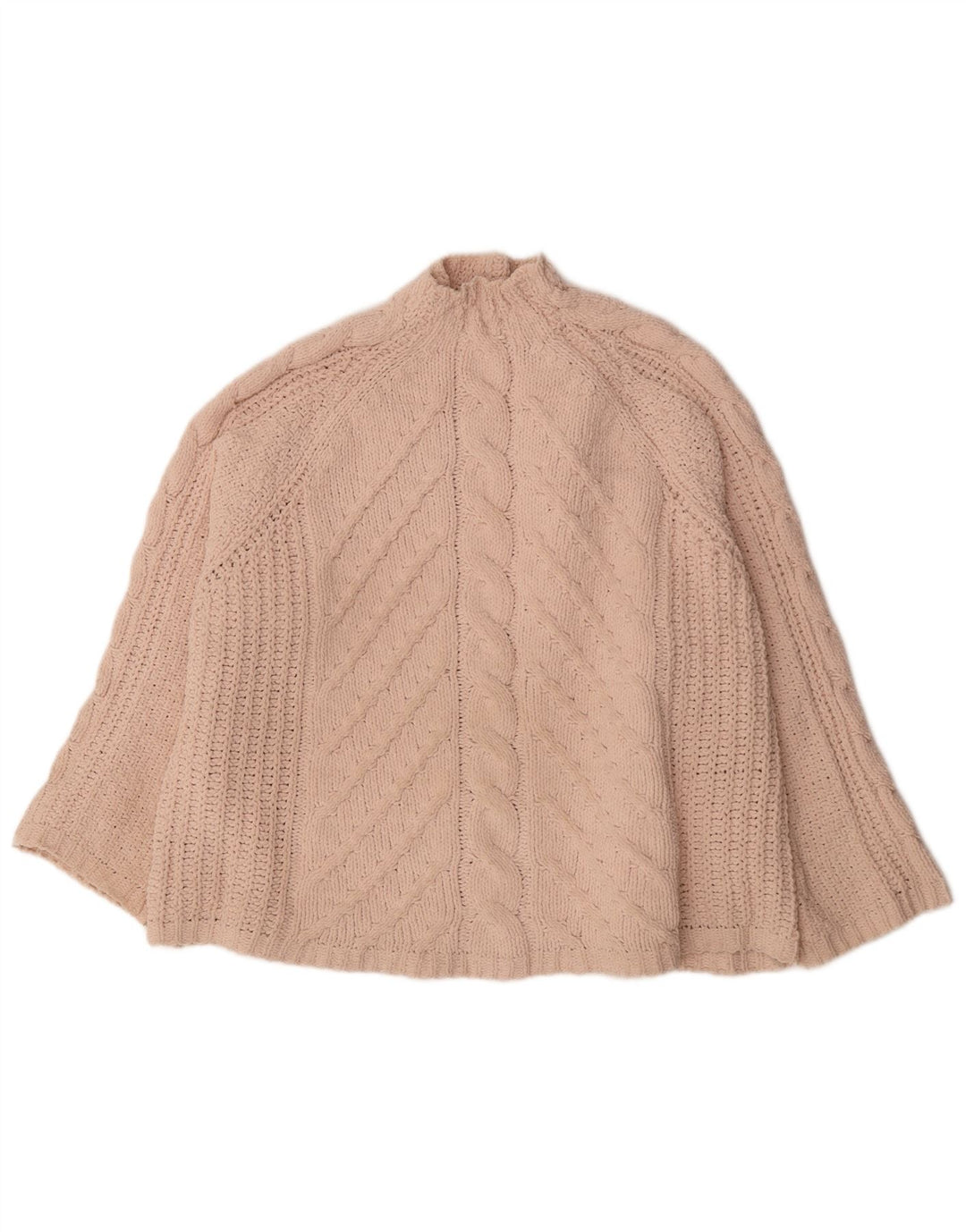 Marks & Spencer Womens Oversized Turtle Neck Jumper Sweater UK 18 XL Pink