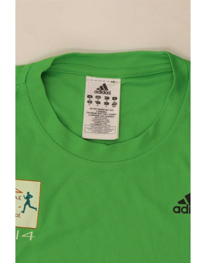 Adidas Mens Aohna Graphic T-Shirt Top Medium Green Polyester