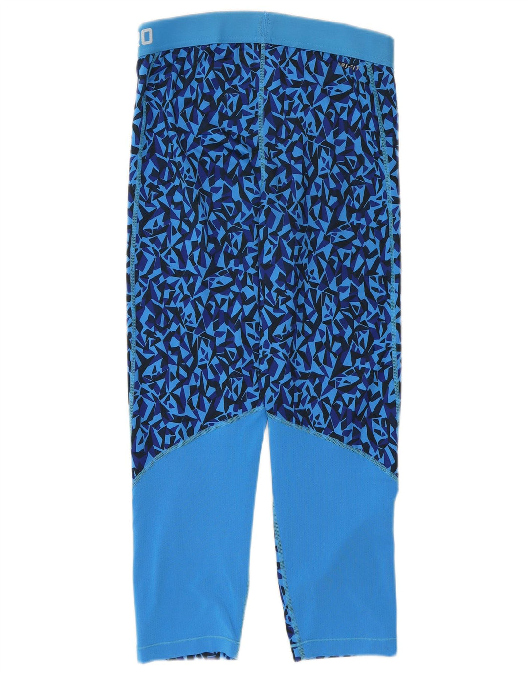 Leggings corti Nike da donna UK 12 poliestere geometrico blu medio