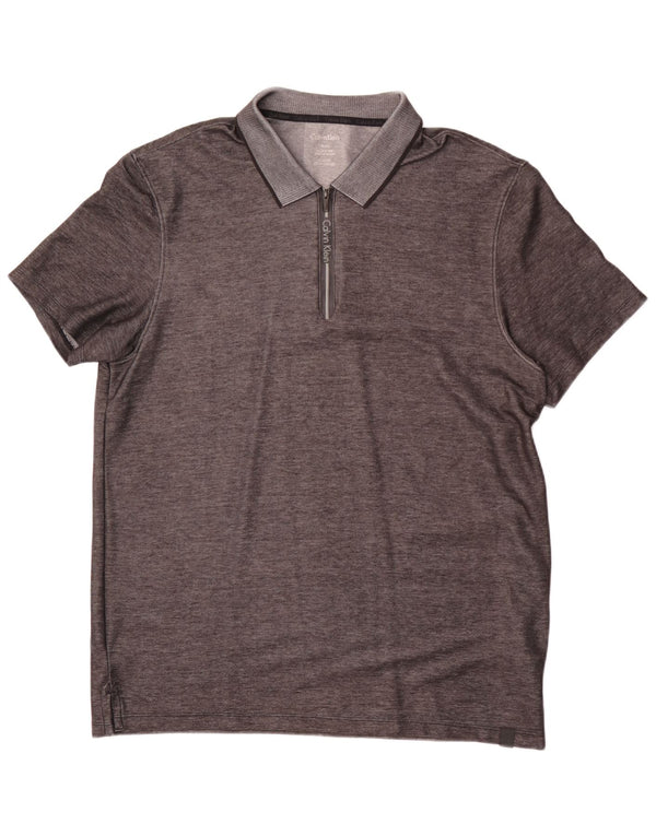 Calvin Klein herre poloshirt XL Grå Flecked