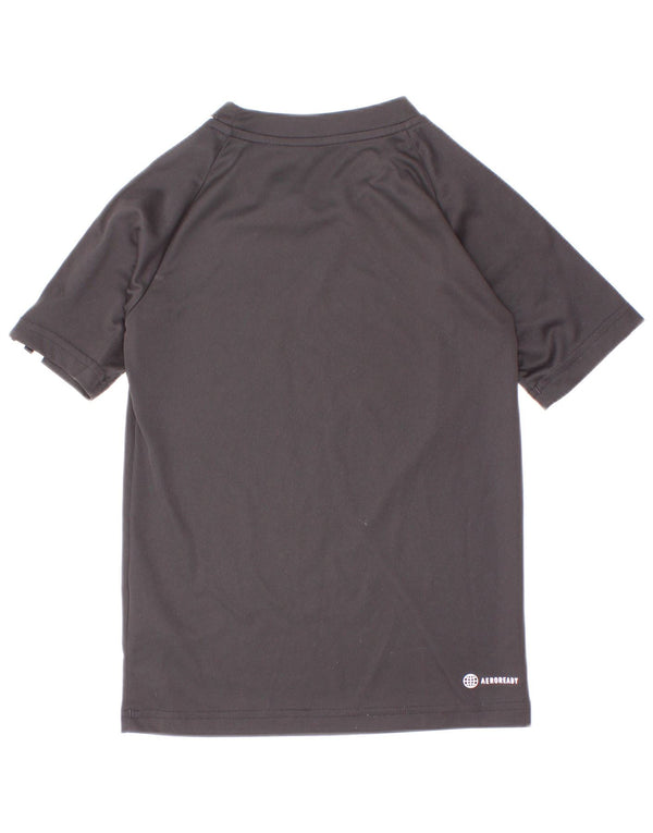 Adidas Boys Aeroready Camiseta Top 7-8 años Negro Poliéster