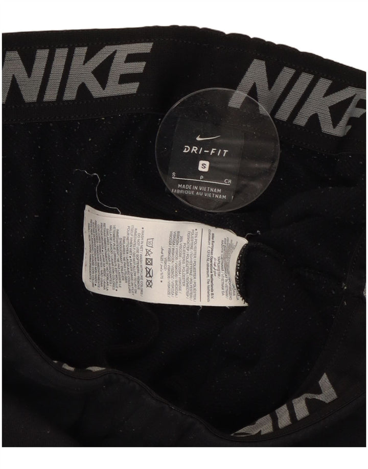 NIKE Mens Dri Fit Tracksuit Trousers Joggers Small  Black Polyester
