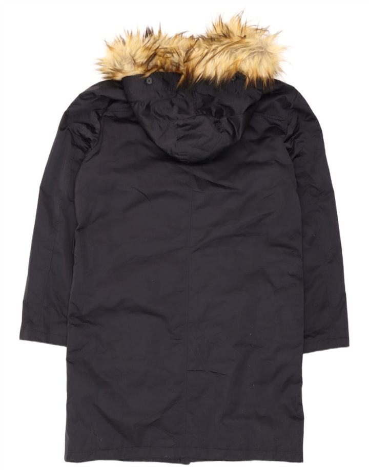 Giacca Parka da uomo con cappuccio Zara UK 40 grande poliestere nero