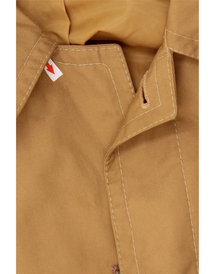Vintage Mens Overcoat UK 40 Large Beige Cotton
