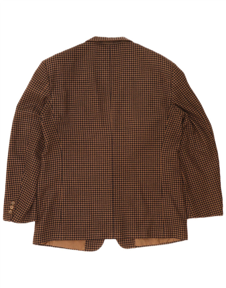 Corneliani Giacca Blazer 2 Bottoni Uomo IT 56 3XL Pied De Poule Marrone