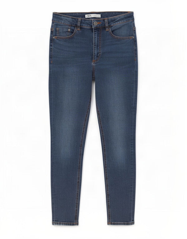 Zara Womens Skinny Jeans EU 38 Small W28 L27 Blue Cotton