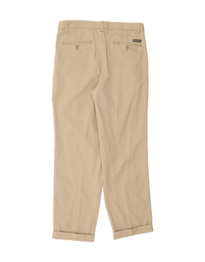 EDDIE BAUER Mens Pegged Chino Trousers W36 L32 Beige Cotton Vintage Eddie Bauer and Second-Hand Eddie Bauer from Messina Hembry 