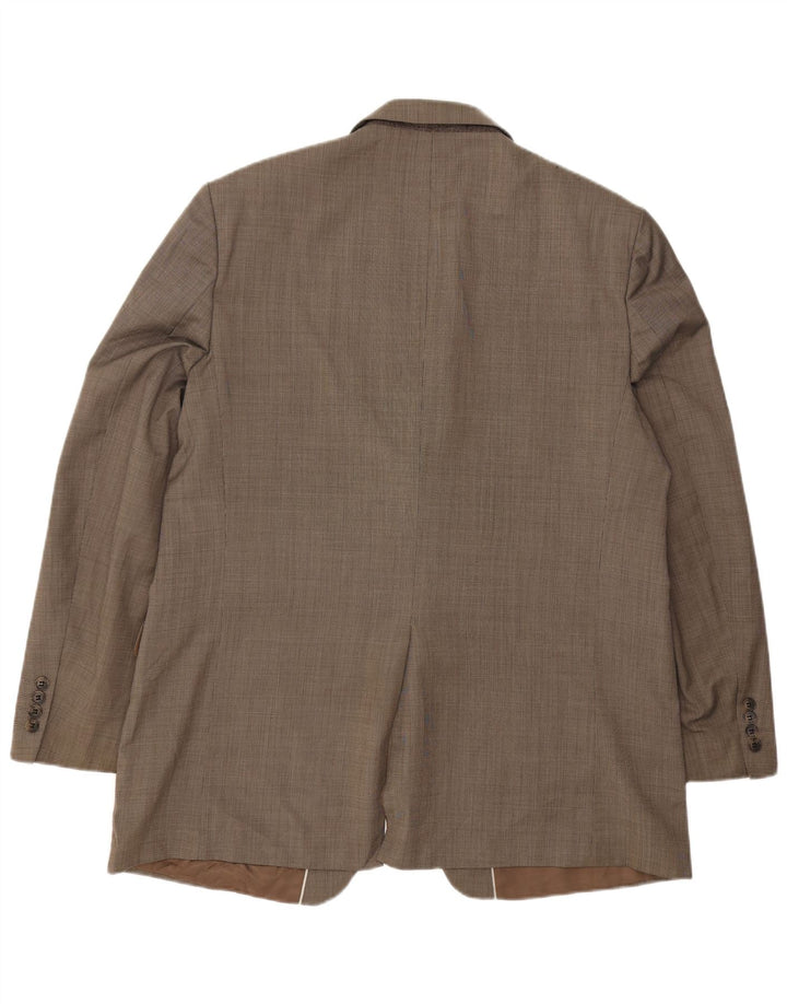 Marks & Spencer Mens 3 Button Blazer Jacket UK 42 XL Brown