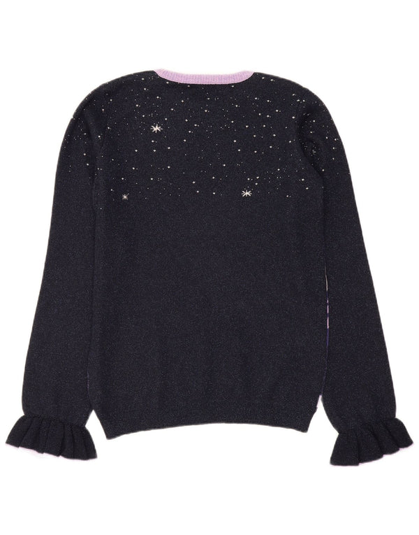 Marks & Spencer Girls Boat Neck Jumper Sweater 15-16 Years Navy Blue