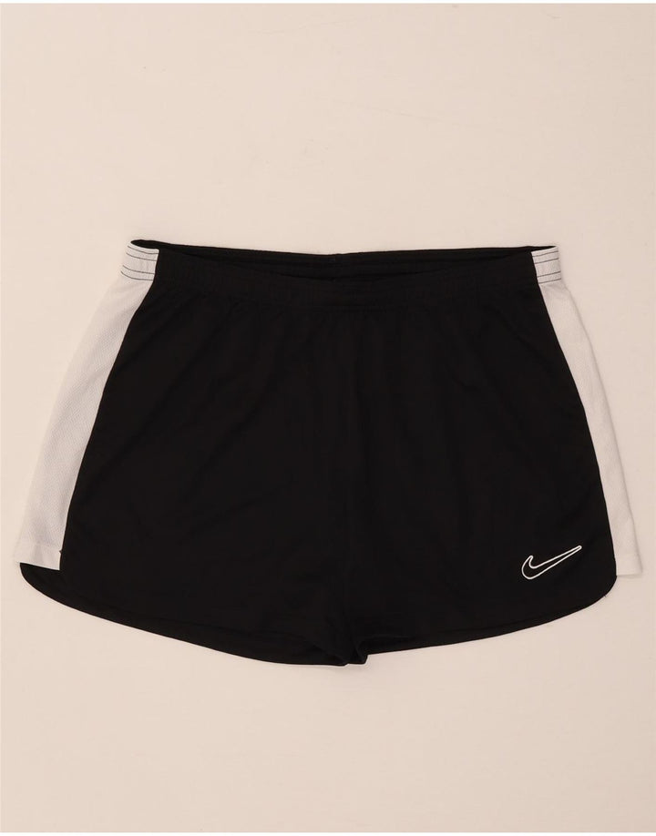 Nike Womens Sport Shorts UK 16 Large Black Colourblock Polyester