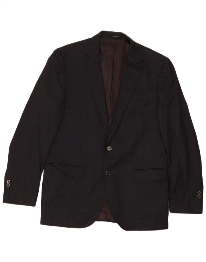 Massimo Dutti Chaqueta Blazer De 2 Botones Para Hombre EU 52 Large Lana Negra
