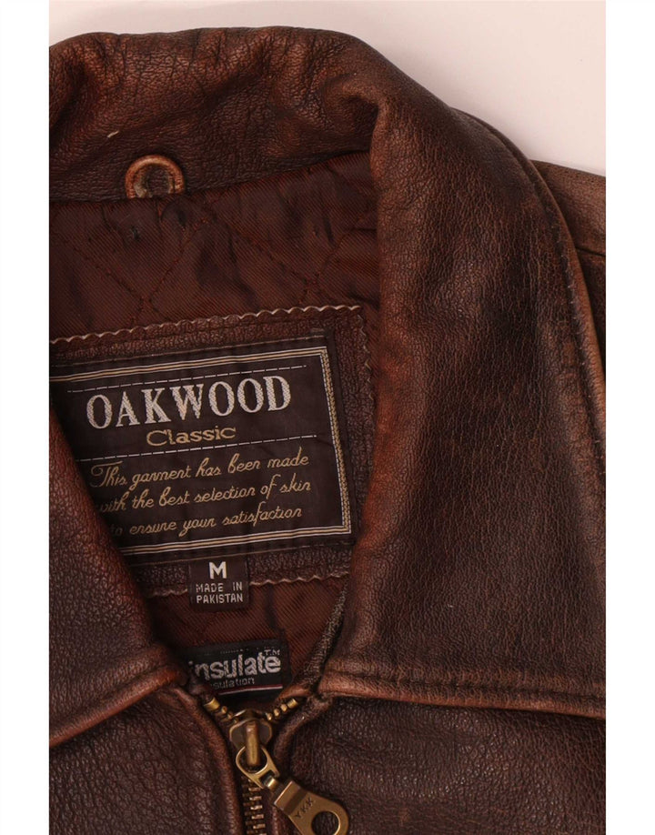 Мужская кожаная куртка Oakwood UK 38 средний коричневый